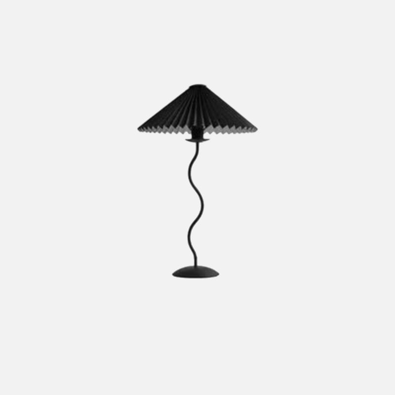 Sophie Lala Luxe Curve Table & Floor Lamp Pleated Textile Light