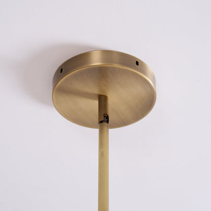 Colette Brass Chandelier, Curved Arms with Fabric Shades in Warm Brass Finish