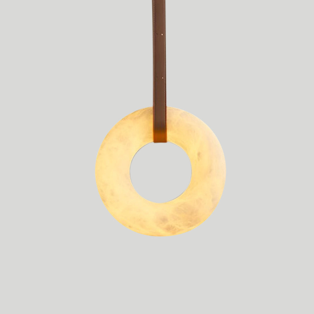 Brigitte Alabaster & Leather Belt Pendant
