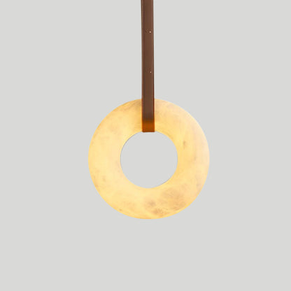 Brigitte Alabaster & Leather Belt Pendant