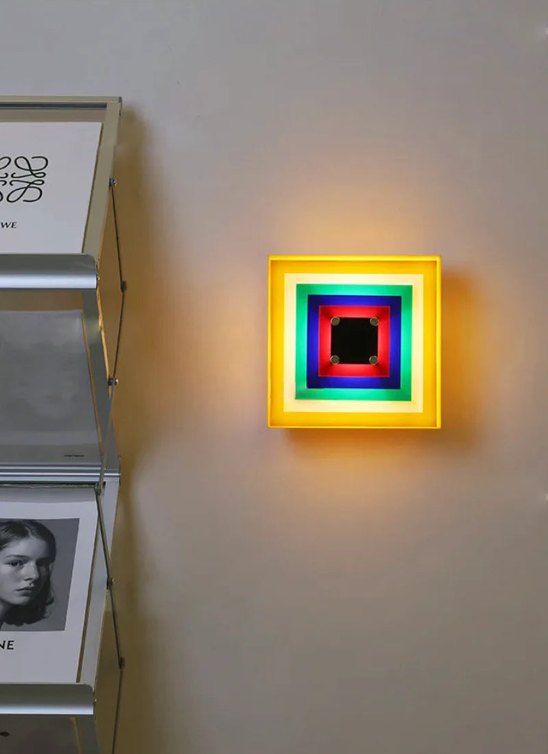 Élodie Light Squares Bauhaus LED Wall Lamp