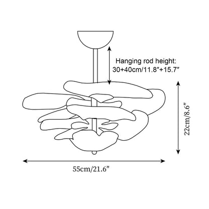Amélie Lilypad Glass Chandelier