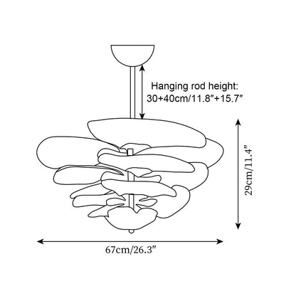 Amélie Lilypad Glass Chandelier