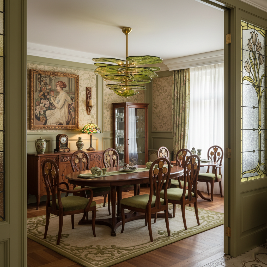 Amélie Lilypad Glass Chandelier