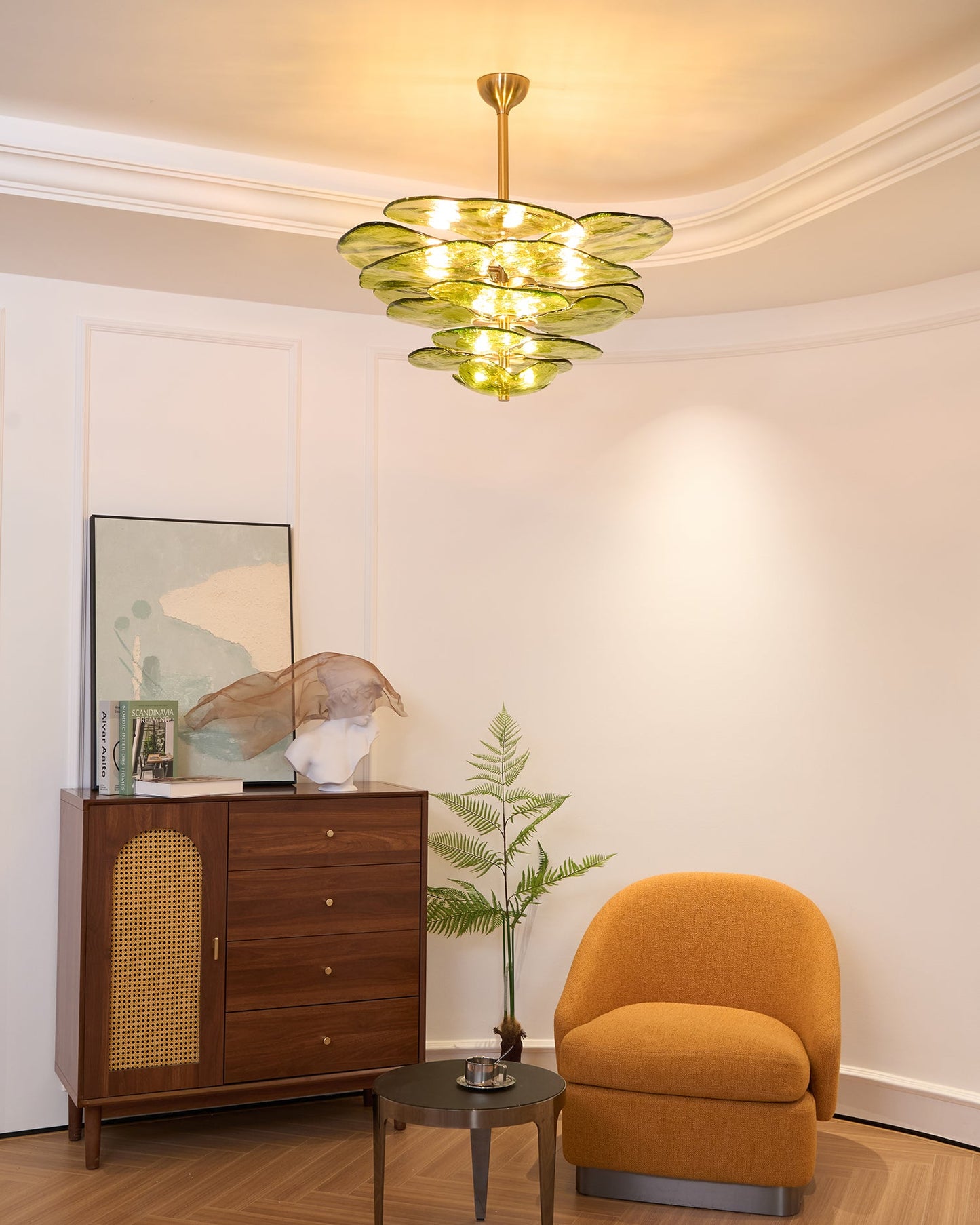 Amélie Lilypad Glass Chandelier