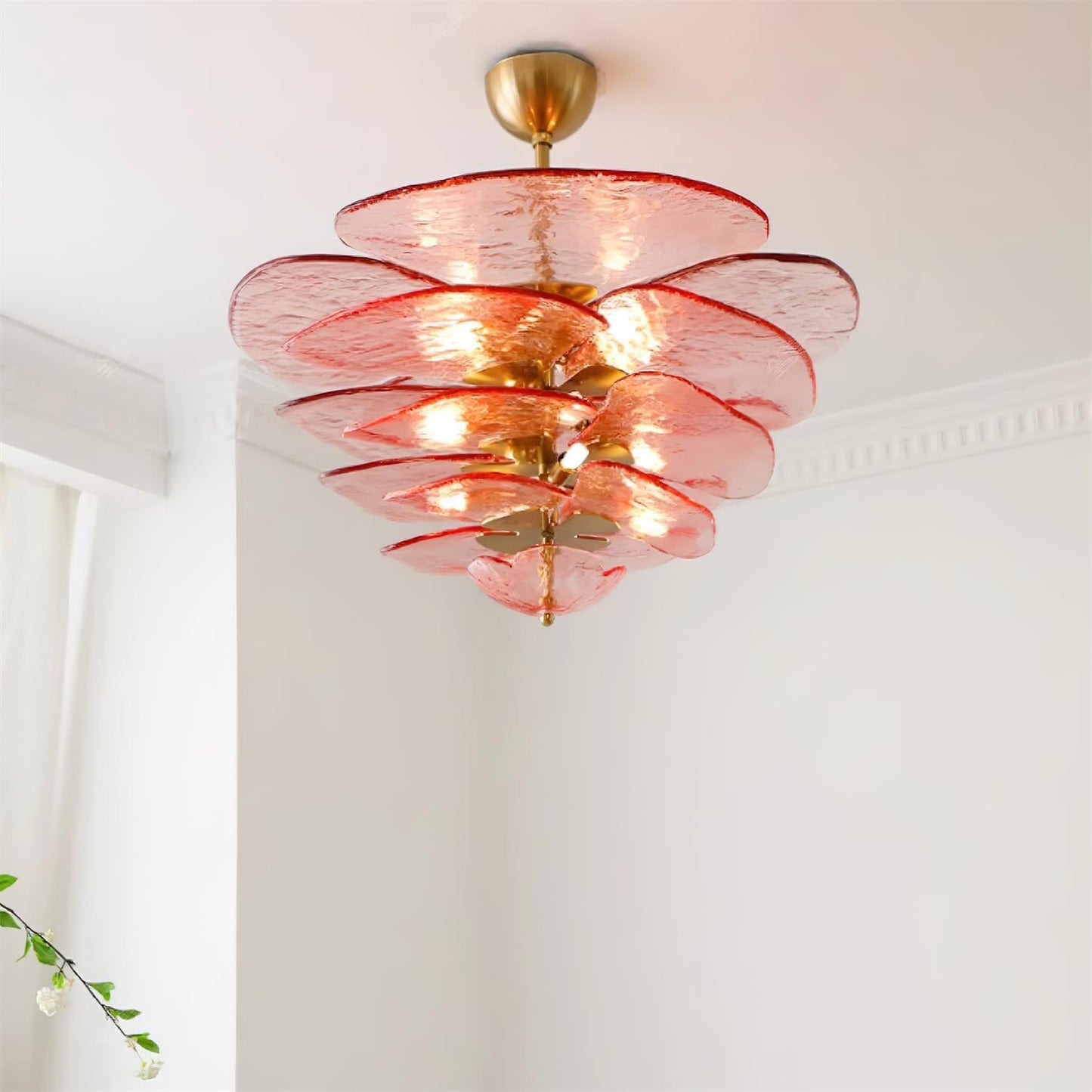 Amélie Lilypad Glass Chandelier