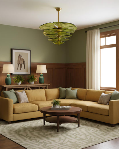 Amélie Lilypad Glass Chandelier