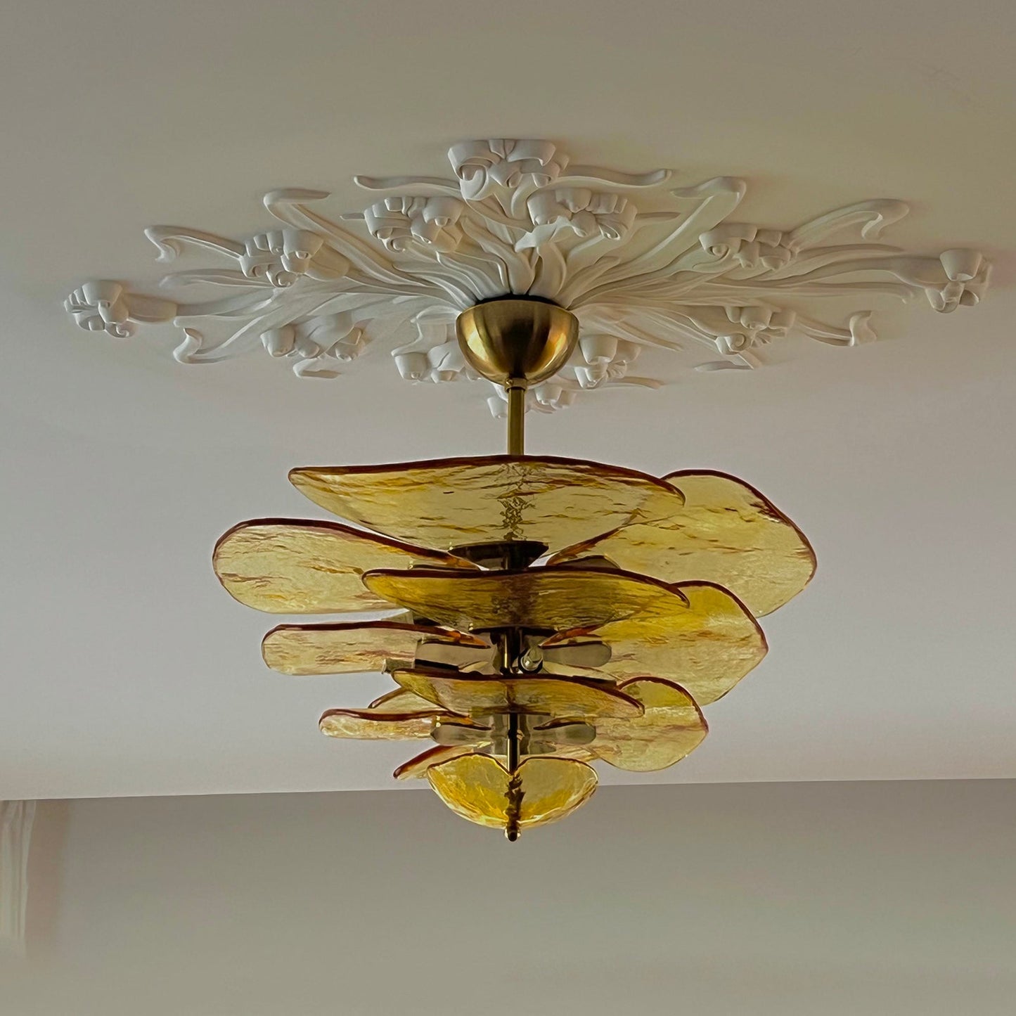 Amélie Lilypad Glass Chandelier