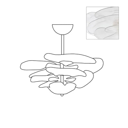 Amélie Lilypad Glass Chandelier