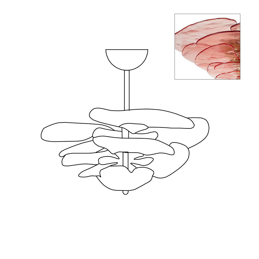 Amélie Lilypad Glass Chandelier