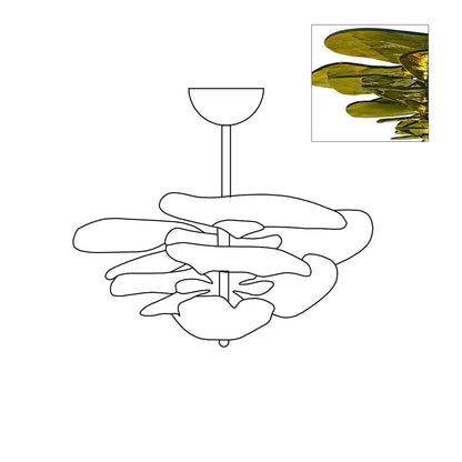 Amélie Lilypad Glass Chandelier
