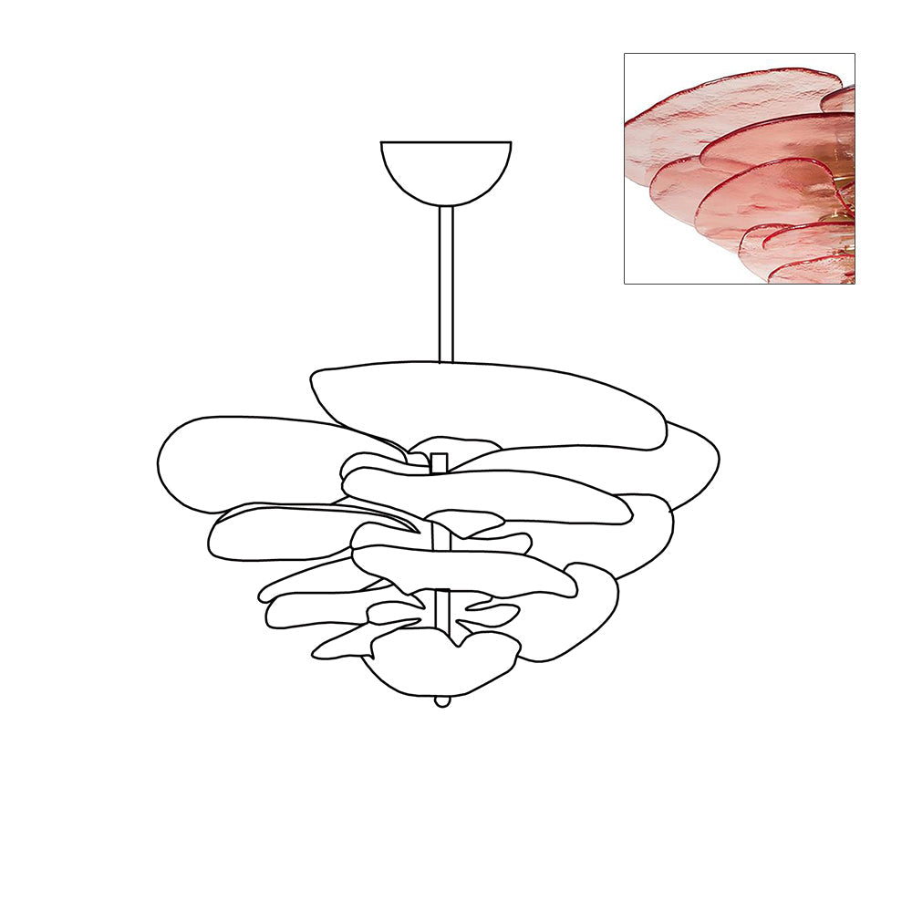 Amélie Lilypad Glass Chandelier