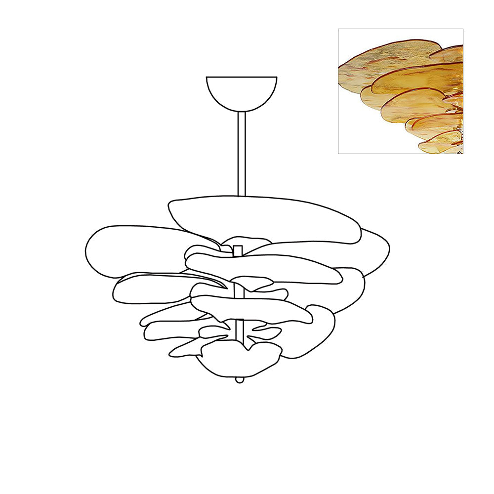Amélie Lilypad Glass Chandelier