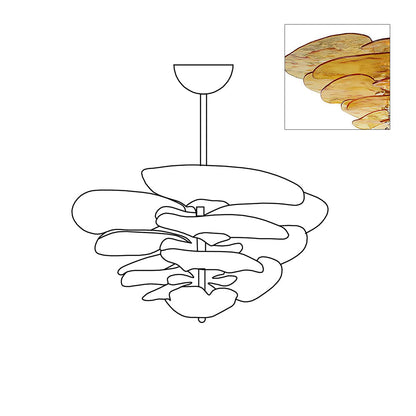 Amélie Lilypad Glass Chandelier