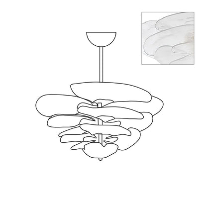 Amélie Lilypad Glass Chandelier