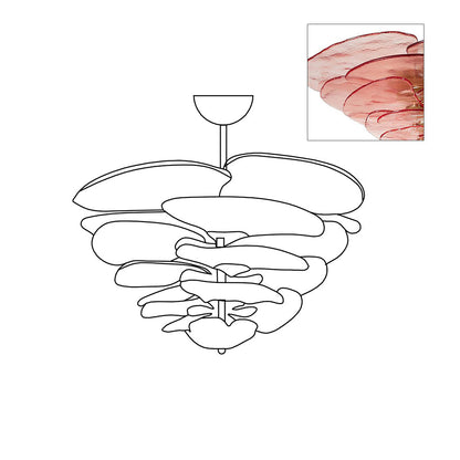 Amélie Lilypad Glass Chandelier