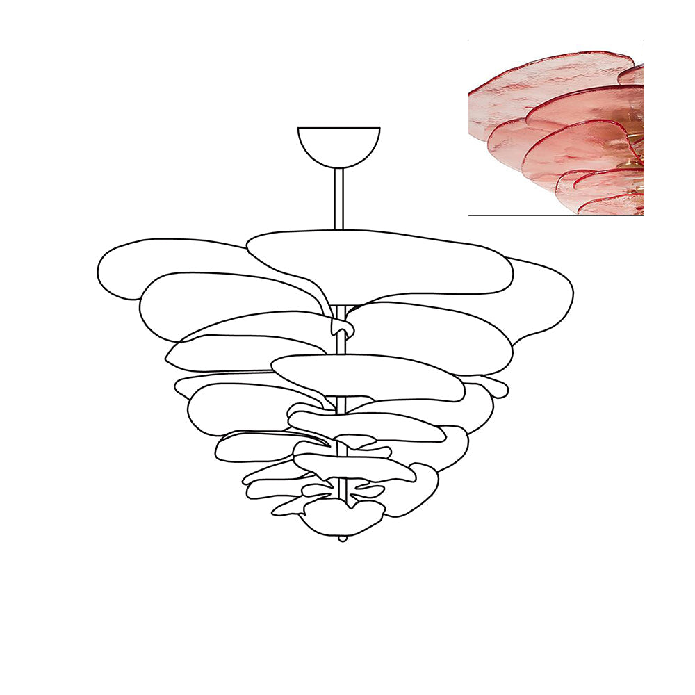 Amélie Lilypad Glass Chandelier