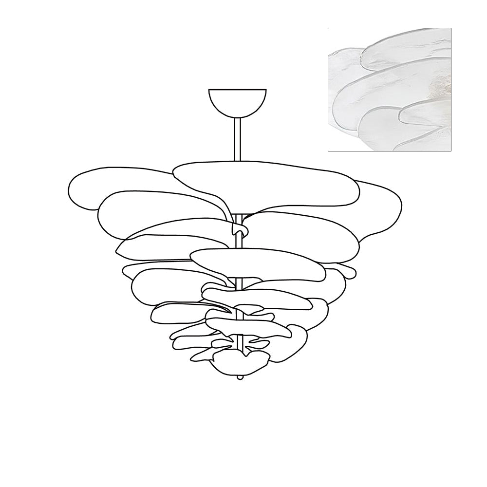 Amélie Lilypad Glass Chandelier