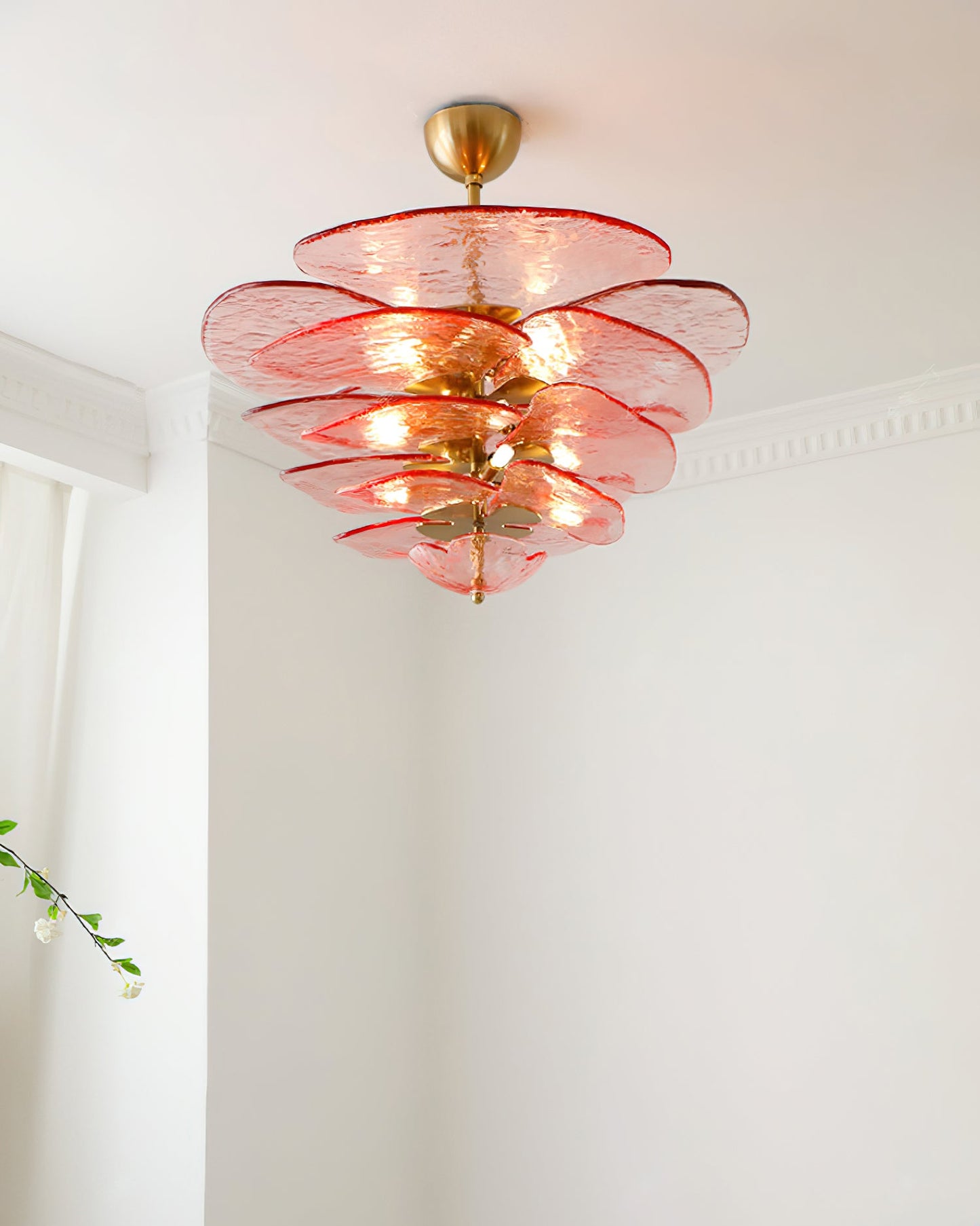 Amélie Lilypad Glass Chandelier