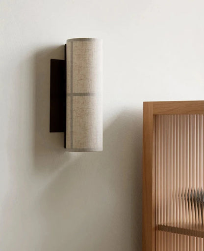Élise Lina Woven Fabric Wall Lamp Linen Shade Sconce Light