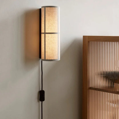 Élise Lina Woven Fabric Wall Lamp Linen Shade Sconce Light