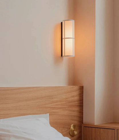 Élise Lina Woven Fabric Wall Lamp Linen Shade Sconce Light