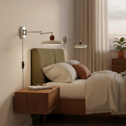 Élise Loa Plug In Wall Lamp Modern Metal and Acrylic LED Lighting
