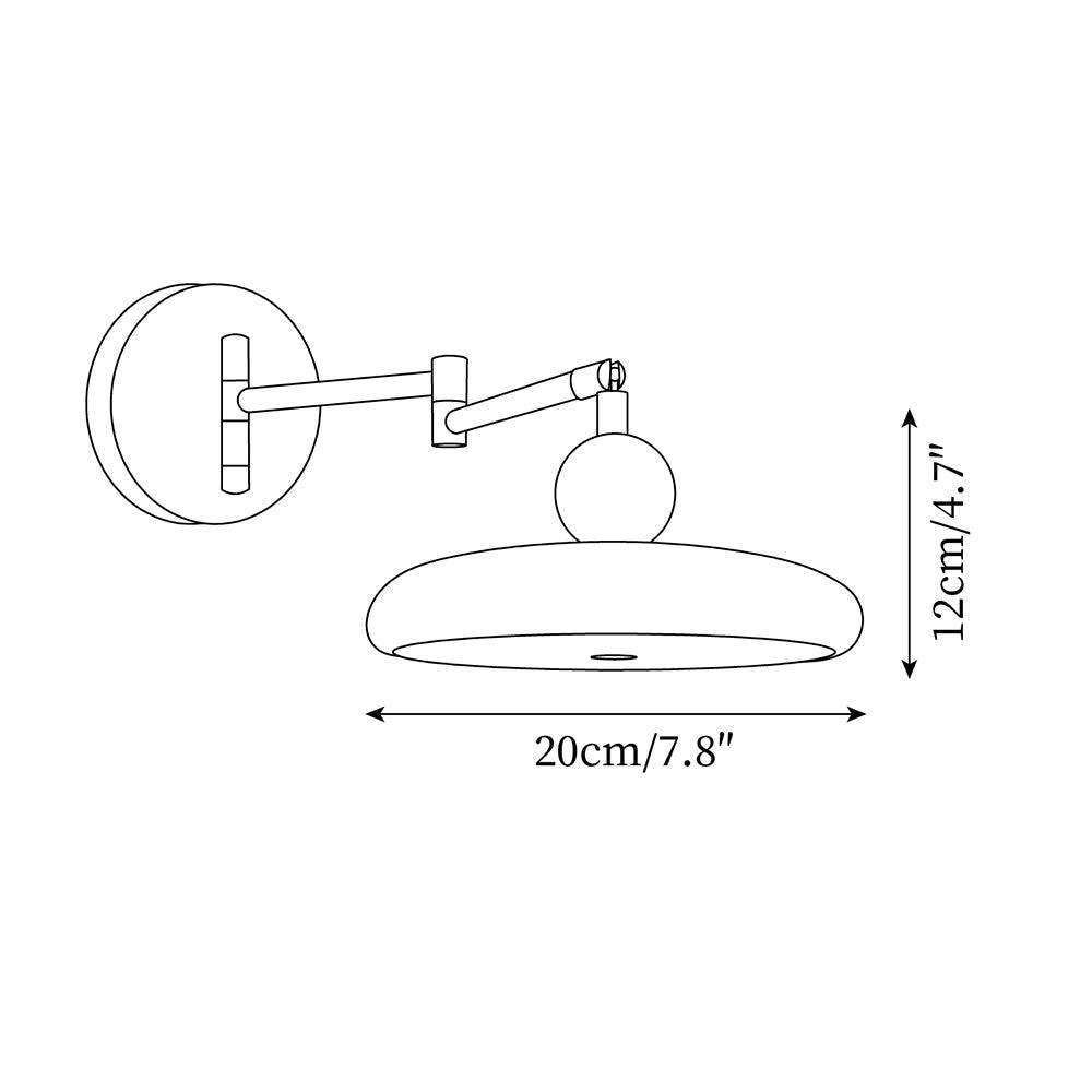Élise Loa Plug In Wall Lamp Modern Metal and Acrylic LED Lighting