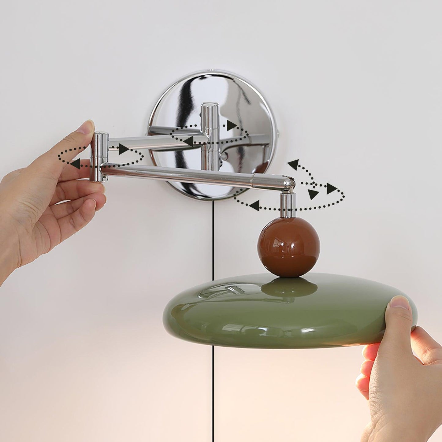 Élise Loa Plug In Wall Lamp Modern Metal and Acrylic LED Lighting