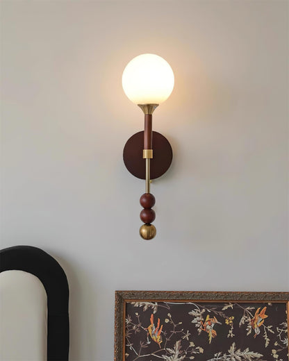 Élodie Lolli Plug-In Wall Lamp with Frosted Glass Orb