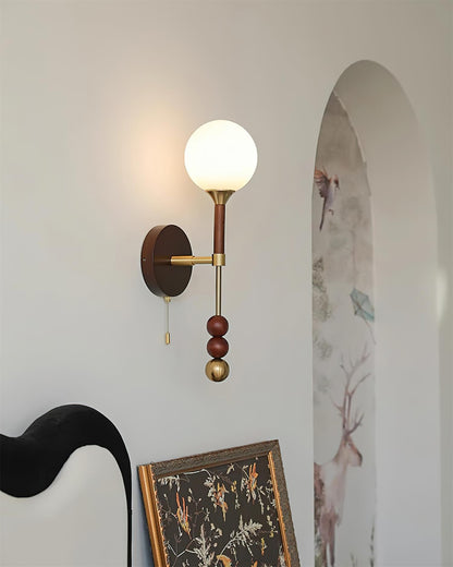 Élodie Lolli Plug-In Wall Lamp with Frosted Glass Orb