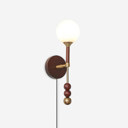 Élodie Lolli Plug-In Wall Lamp with Frosted Glass Orb