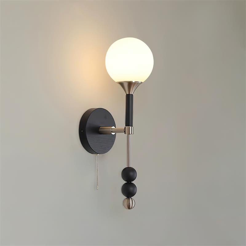 Élodie Lolli Plug-In Wall Lamp with Frosted Glass Orb