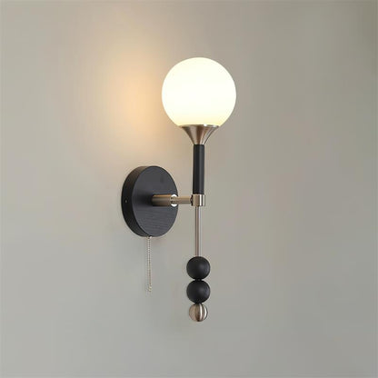 Élodie Lolli Plug-In Wall Lamp with Frosted Glass Orb