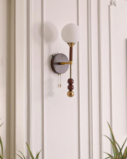 Élodie Lolli Plug-In Wall Lamp with Frosted Glass Orb
