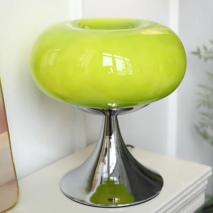 Adèle Lollipop Glass LED Table Lamp with Chrome Finish