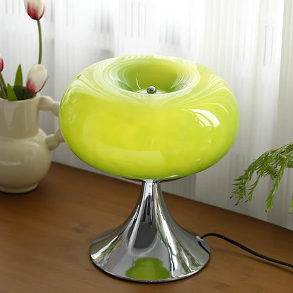 Adèle Lollipop Glass LED Table Lamp with Chrome Finish
