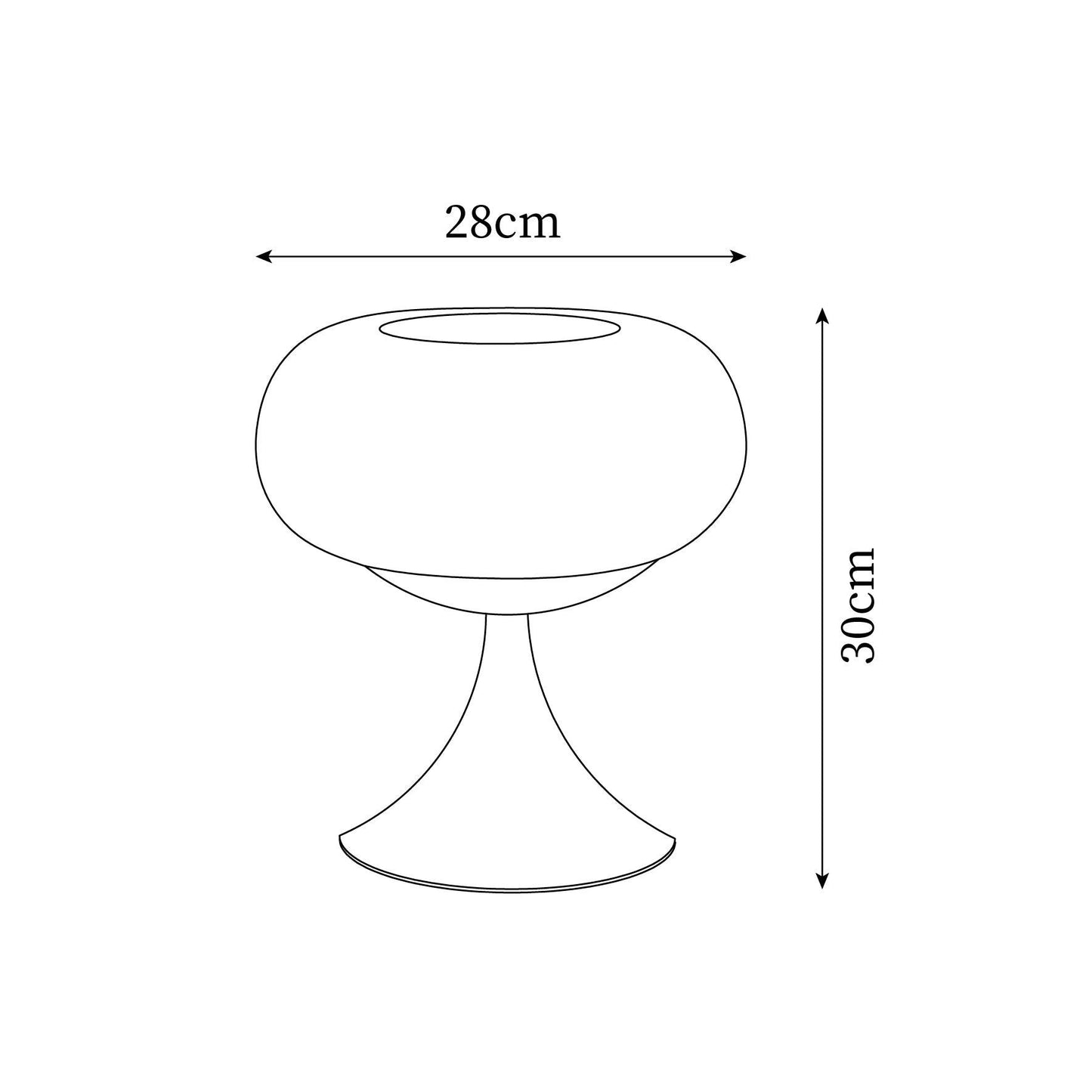 Adèle Lollipop Glass LED Table Lamp with Chrome Finish