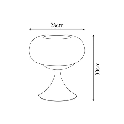Adèle Lollipop Glass LED Table Lamp with Chrome Finish