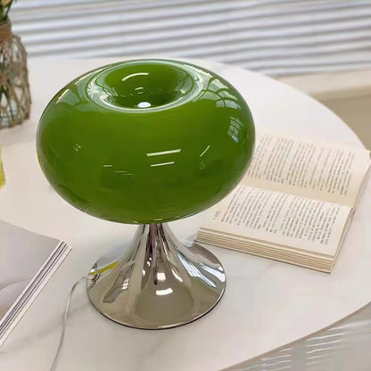Adèle Lollipop Glass LED Table Lamp with Chrome Finish