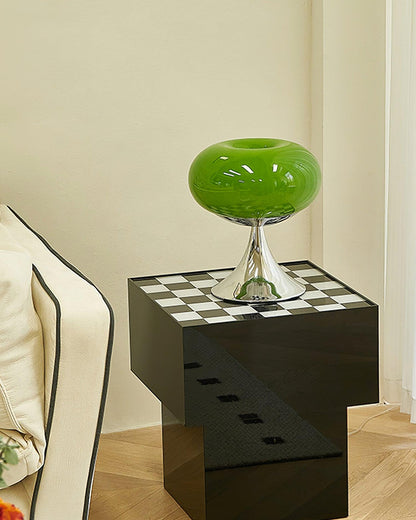 Adèle Lollipop Glass LED Table Lamp with Chrome Finish