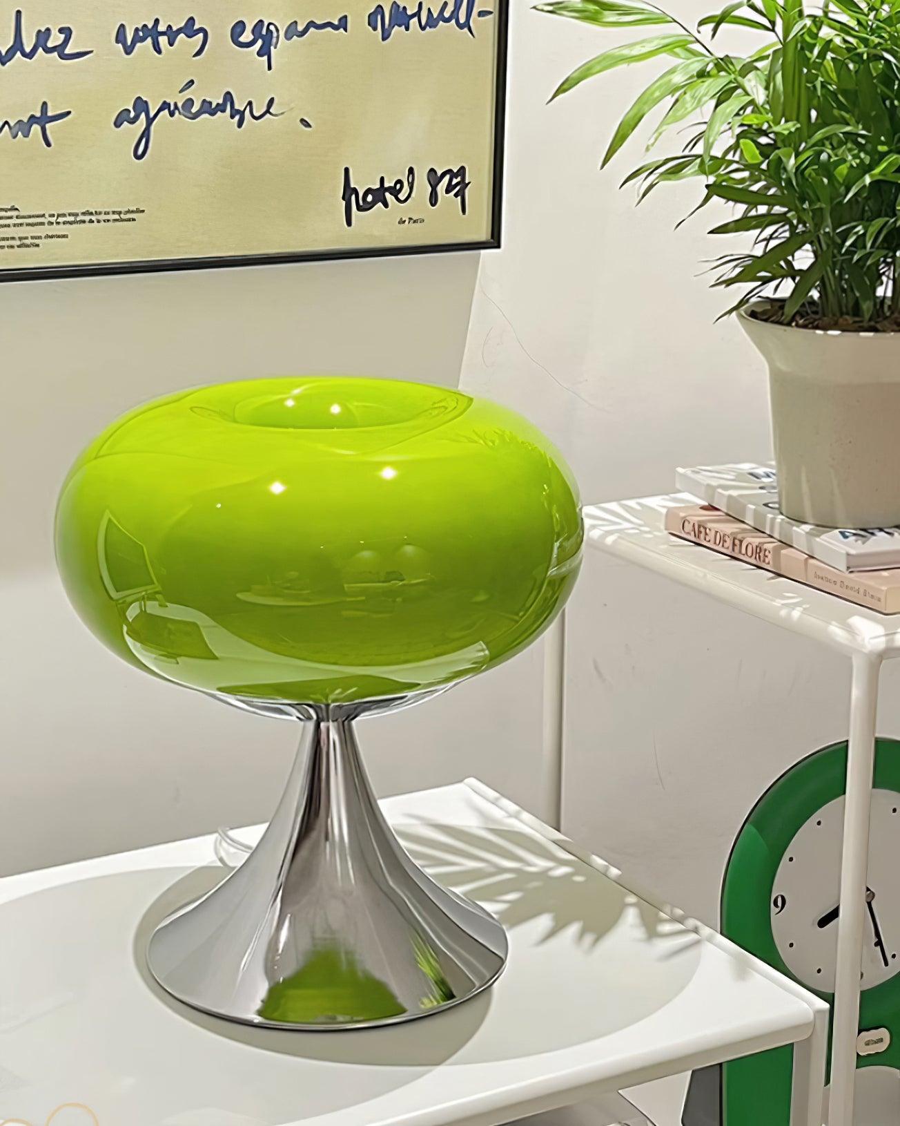 Adèle Lollipop Glass LED Table Lamp with Chrome Finish