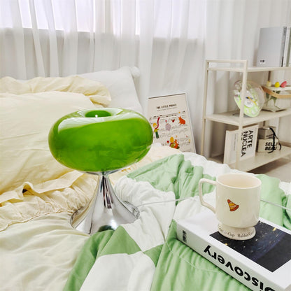 Adèle Lollipop Glass LED Table Lamp with Chrome Finish