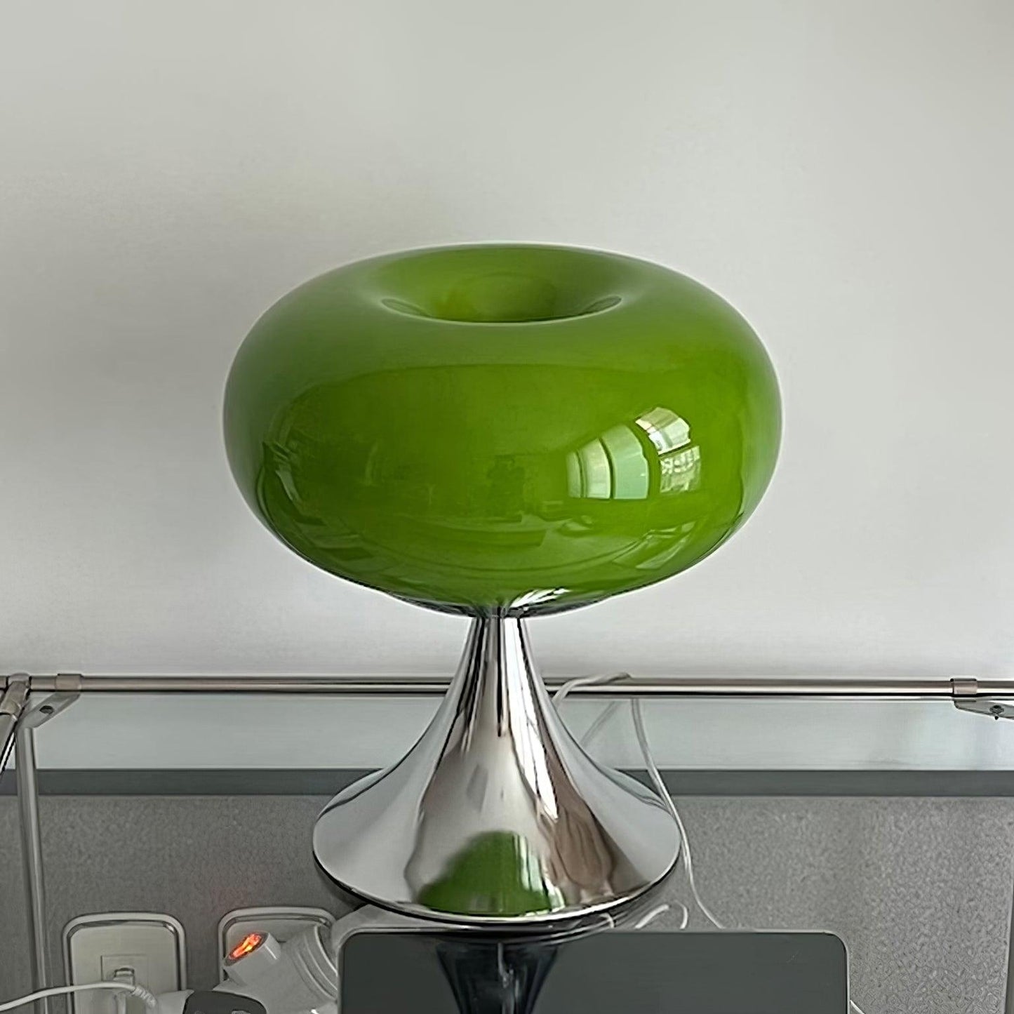 Adèle Lollipop Glass LED Table Lamp with Chrome Finish