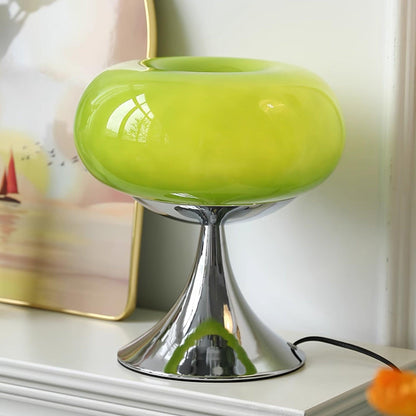 Adèle Lollipop Glass LED Table Lamp with Chrome Finish
