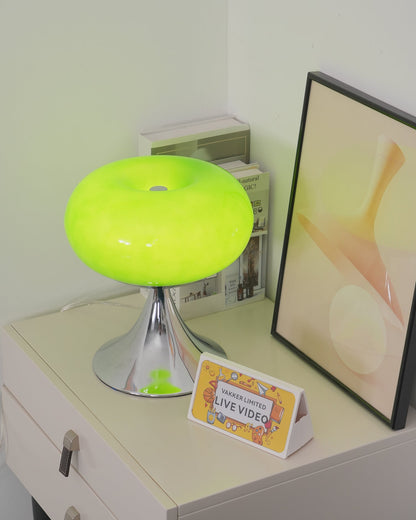 Adèle Lollipop Glass LED Table Lamp with Chrome Finish