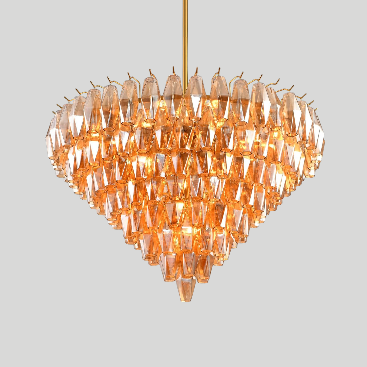 Amélie Amber Glass Circular Chandelier