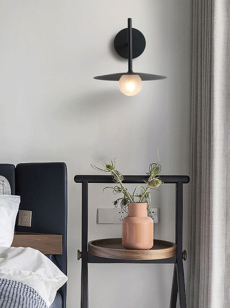 Élise Industrial Frosted Glass Wall Lamp