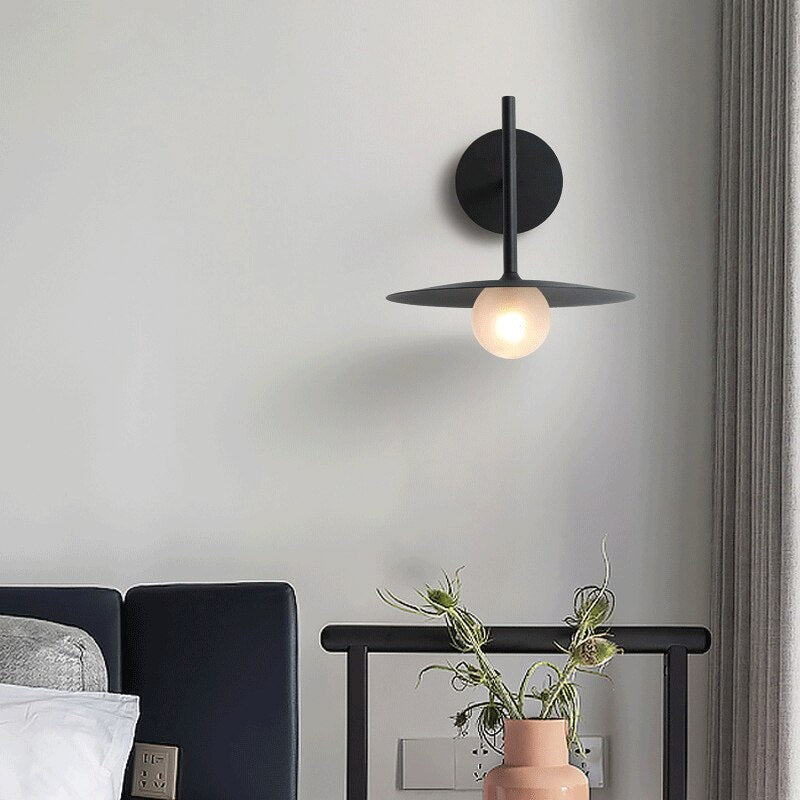 Élise Industrial Frosted Glass Wall Lamp