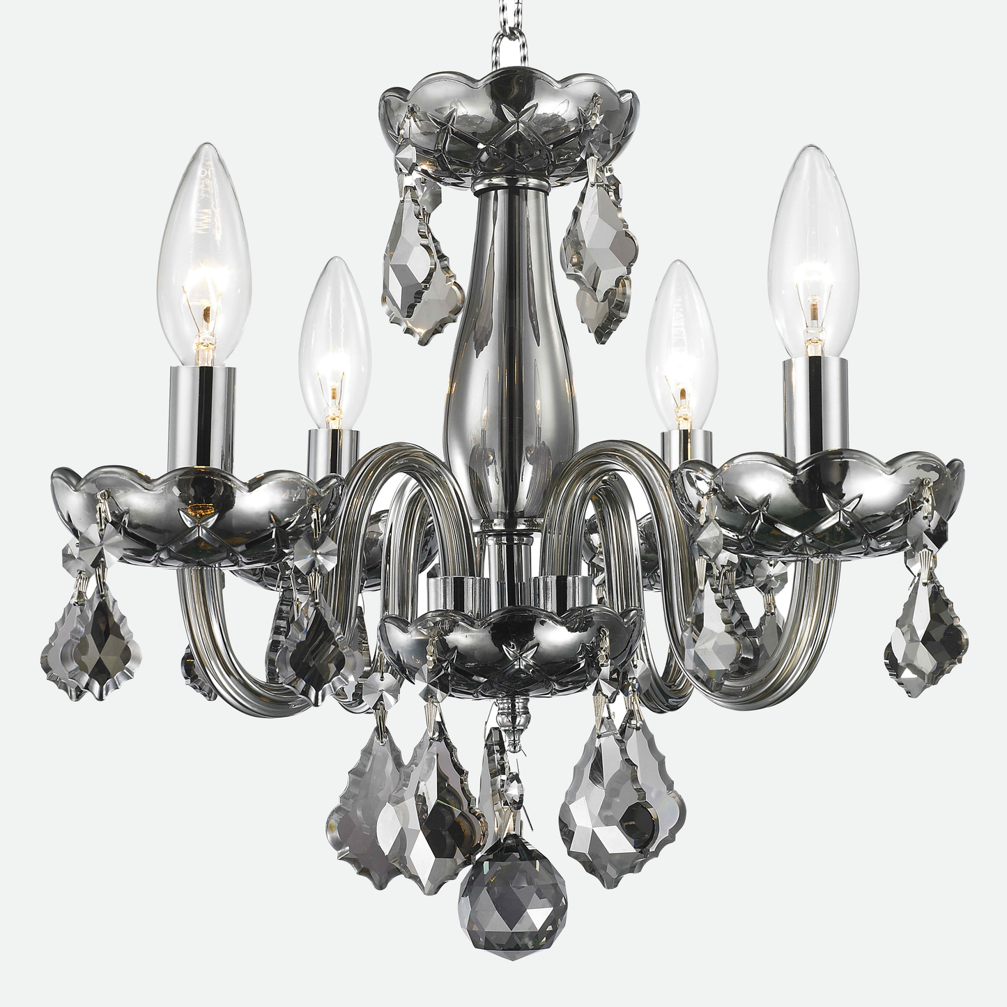 Isabelle Lumiere Chrome & Crystal Chandelier Light